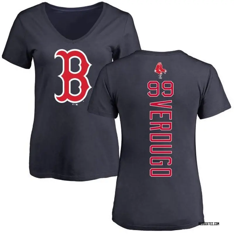 Alex Verdugo Boston Red Sox Women's Navy Roster Name & Number T