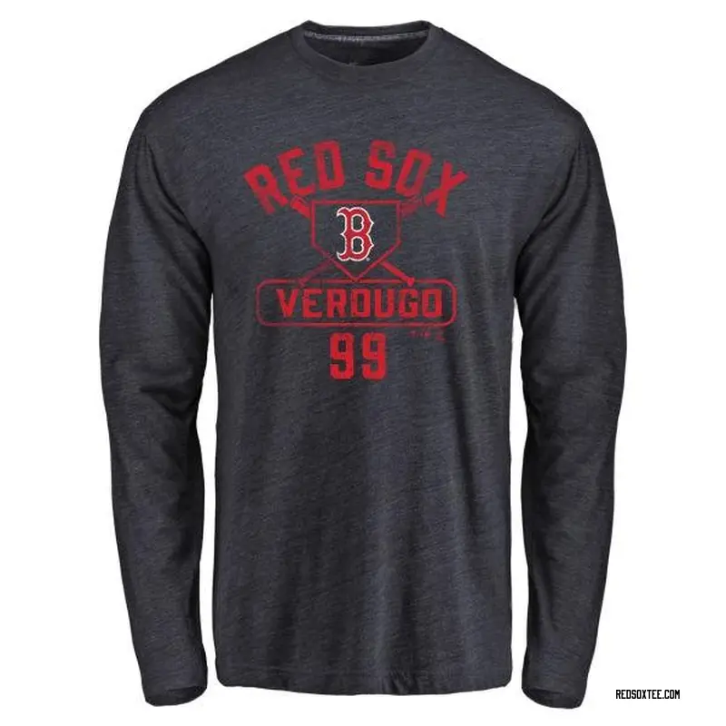 Alex Verdugo Boston Red Sox Youth Navy Base Runner Tri-Blend Long Sleeve T- Shirt 