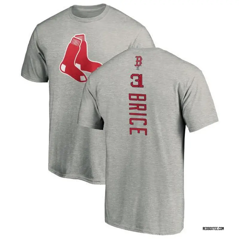 Custom Boston Red Sox Men's Backer T-Shirt - Ash