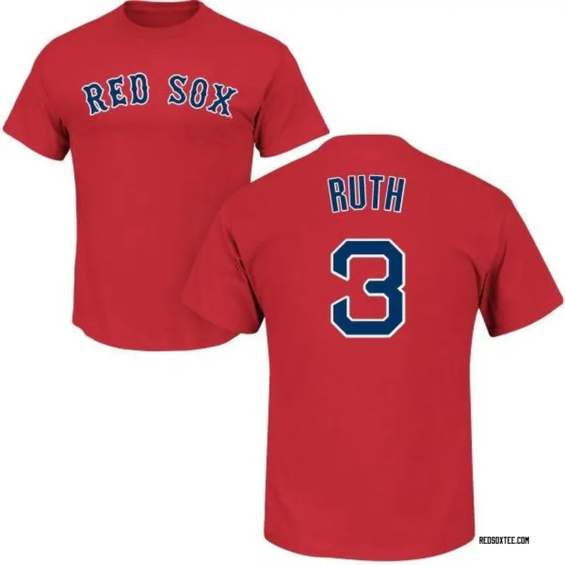 Babe Ruth Boston Red Sox Men's Scarlet Roster Name & Number T-Shirt 