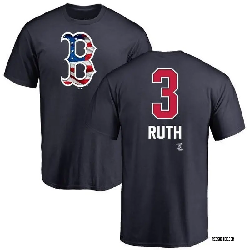 Babe Ruth Boston Red Sox Youth Navy Name and Number Banner Wave T