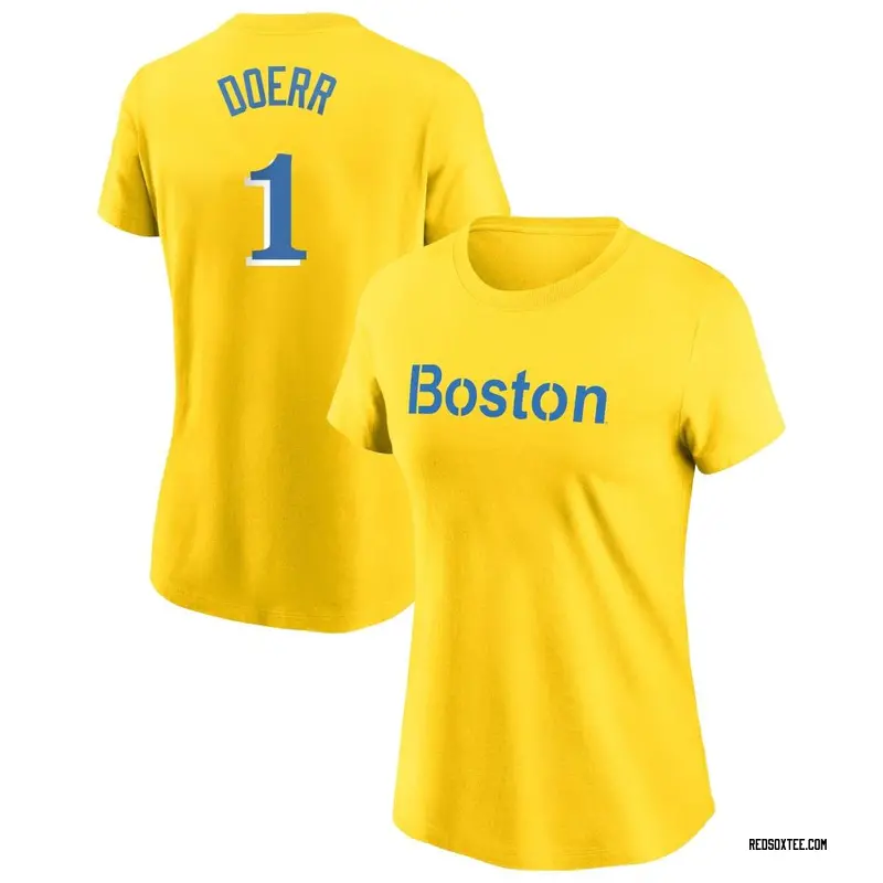 Bobby Doerr Boston Red Sox Women's Red Roster Name & Number T-Shirt 