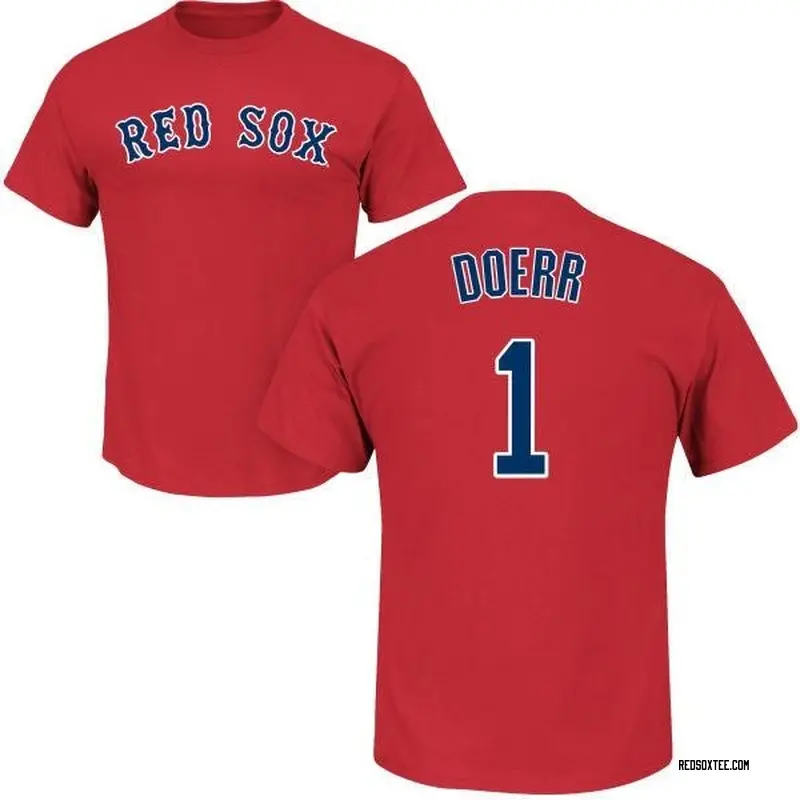 Bobby Doerr Boston Red Sox Women's Red Roster Name & Number T-Shirt 