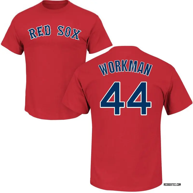 Brandon Workman Boston Red Sox Men's Scarlet Roster Name & Number T-Shirt 