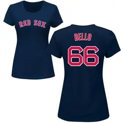 Brayan Bello Boston Red Sox Women's Navy Roster Name & Number T-Shirt -