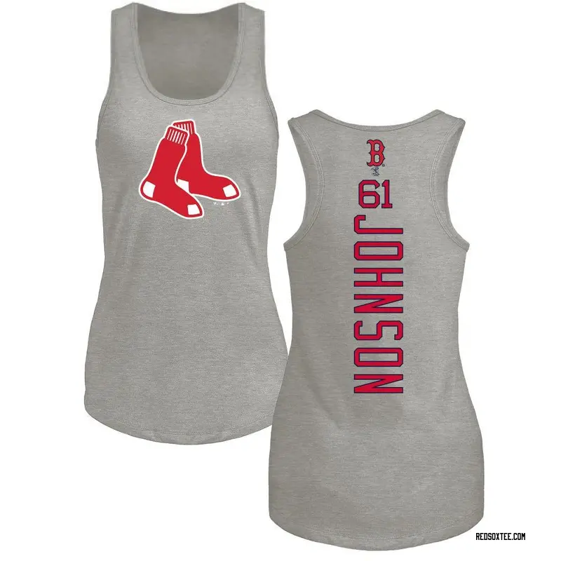 Brian Johnson Boston Red Sox Women's Backer Tri-Blend Tank Top - Ash