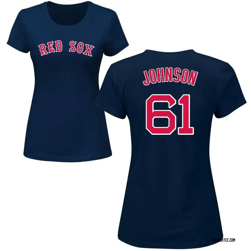 Brian Johnson Boston Red Sox Women's Navy Roster Name & Number T-Shirt 