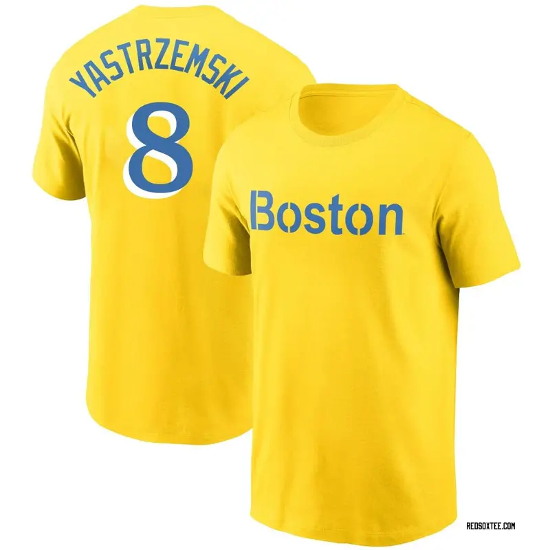 Carl Yastrzemski Boston Red Sox Youth Gold City Connect Name & Number T- Shirt