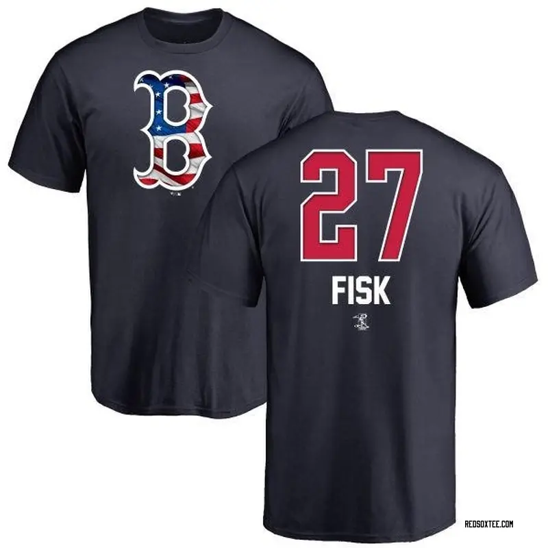Carlton Fisk Boston Red Sox Men's Green St. Patrick's Day Roster Name &  Number T-Shirt 