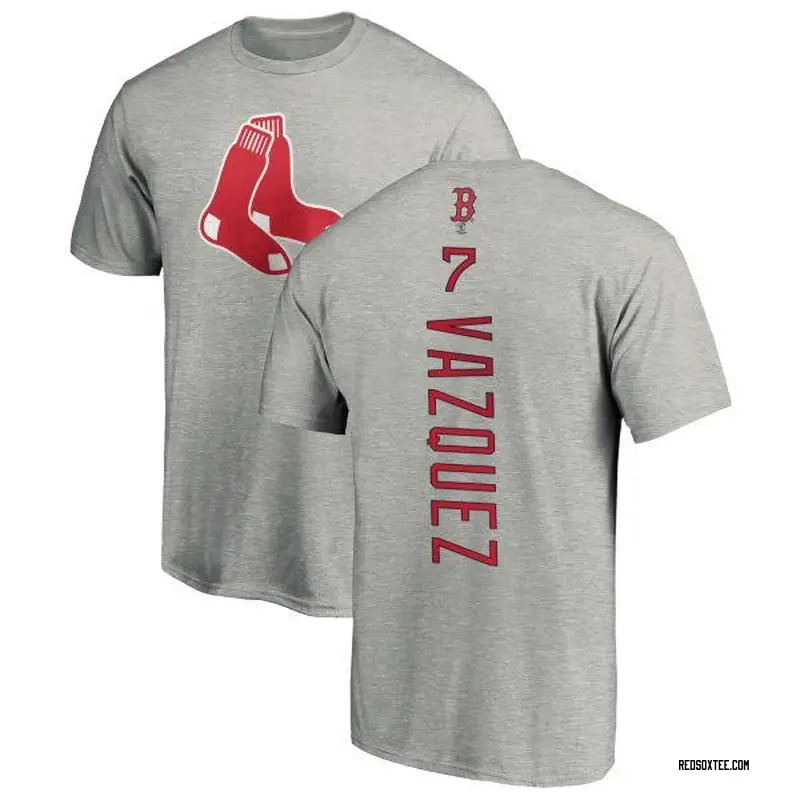 Christian Vazquez Boston Red Sox Men's Navy Backer Long Sleeve T-Shirt 