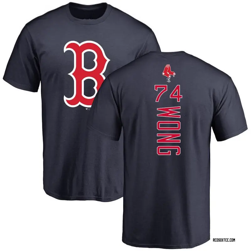 Connor Wong Boston Red Sox Men's Navy Roster Name & Number T-Shirt 