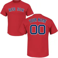 Custom Boston Red Sox Women's Navy Backer Slim Fit Long Sleeve T-Shirt 