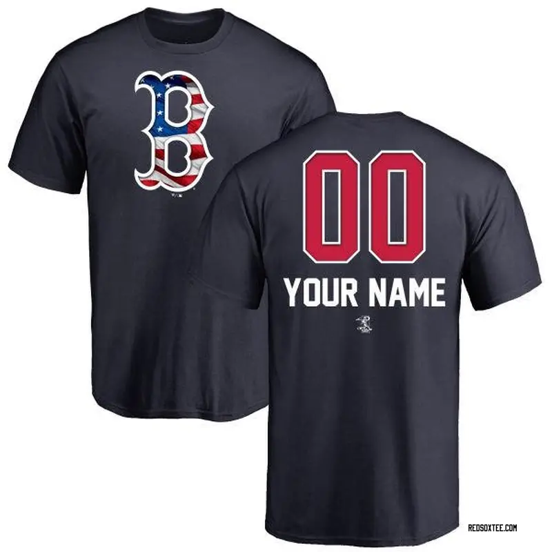 Custom Boston Red Sox Youth Navy Roster Name & Number T-Shirt 