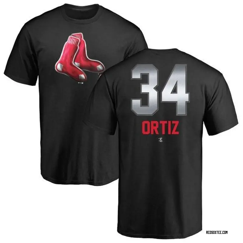 Boston Red Sox David Ortiz Name and Number Road T Shirt Jersey