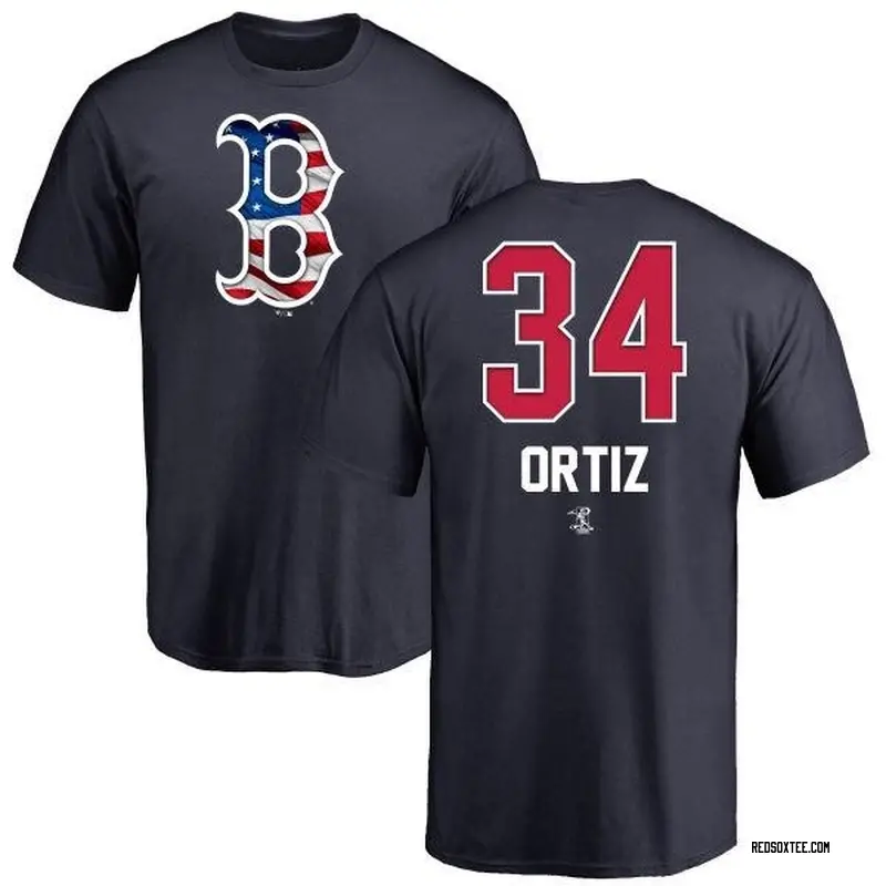 David Ortiz Boston Red Sox Youth Navy Name and Number Banner Wave T-Shirt 