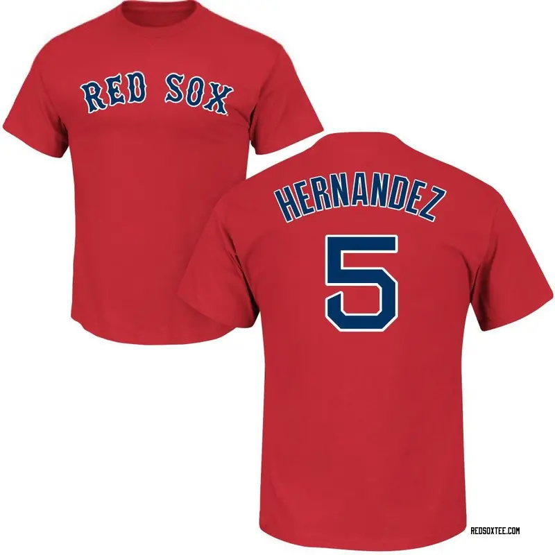 Enrique Hernandez Boston Red Sox Youth Scarlet Roster Name & Number T-Shirt  