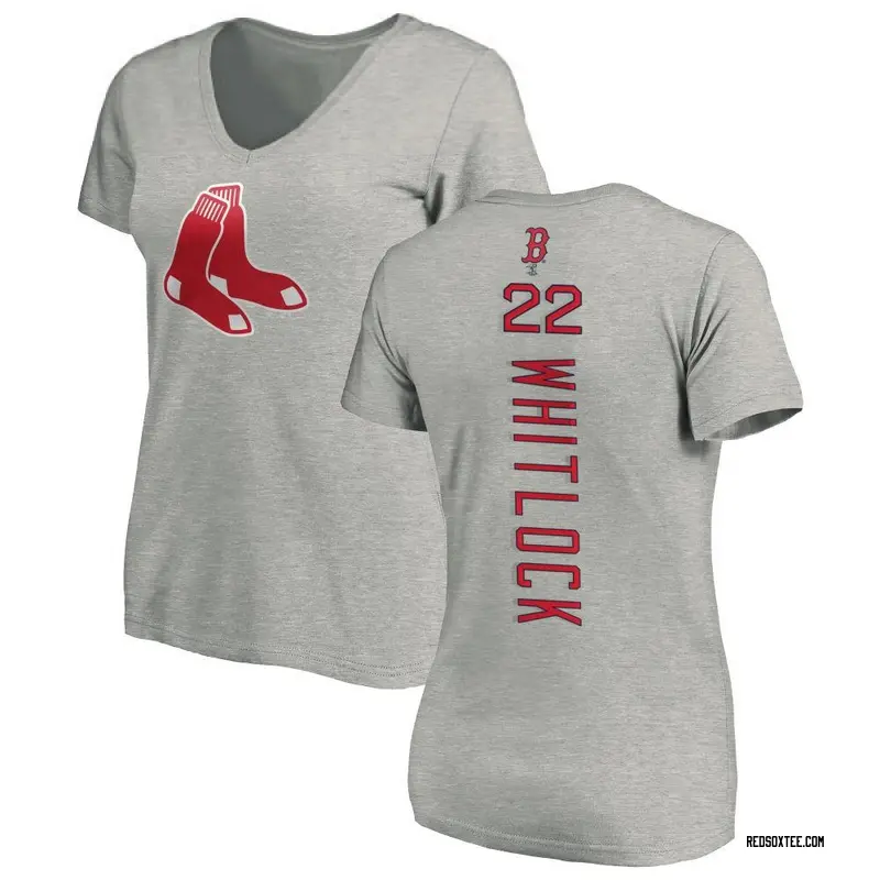 Garrett Whitlock Boston Red Sox Women's Backer Slim Fit T-Shirt - Ash