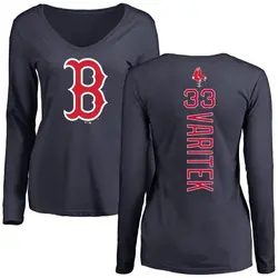 Mens MLB Team Apparel Boston Red Sox JASON VARITEK Baseball Shirt NAVY –