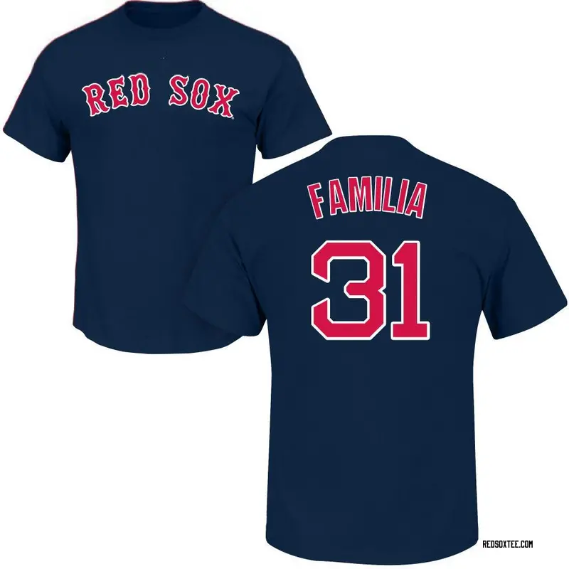 Jeurys Familia Boston Red Sox Women's Red Roster Name & Number T-Shirt 