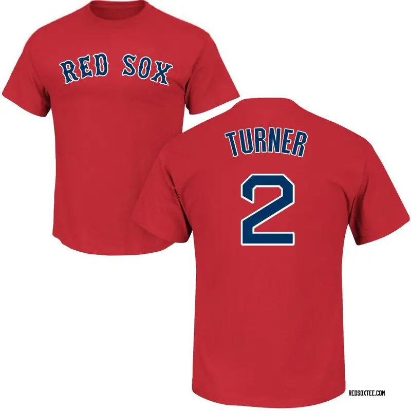 Justin Turner Boston Red Sox Men's Scarlet Roster Name & Number T