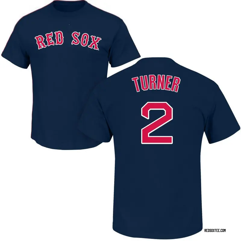 A view of the jersey of Justin Turner of the Boston Red Sox during