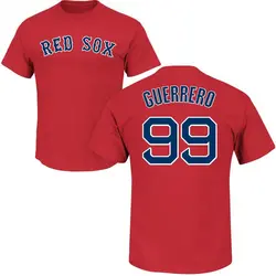 Luis Guerrero Boston Red Sox Men's Scarlet Roster Name & Number T-Shirt -