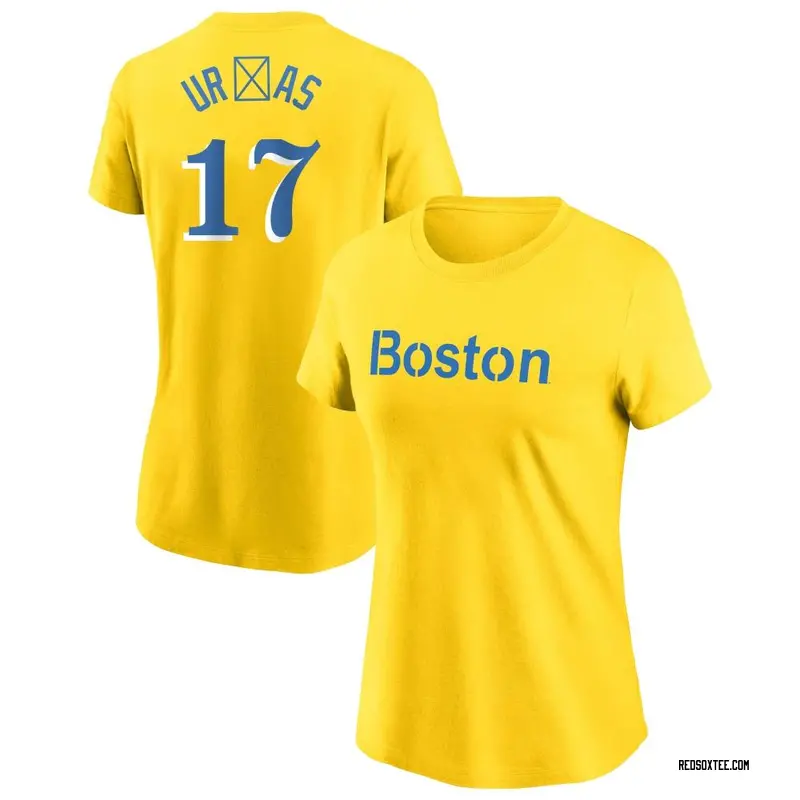 Luis Urias Boston Red Sox Women's Gold City Connect Name & Number T-Shirt