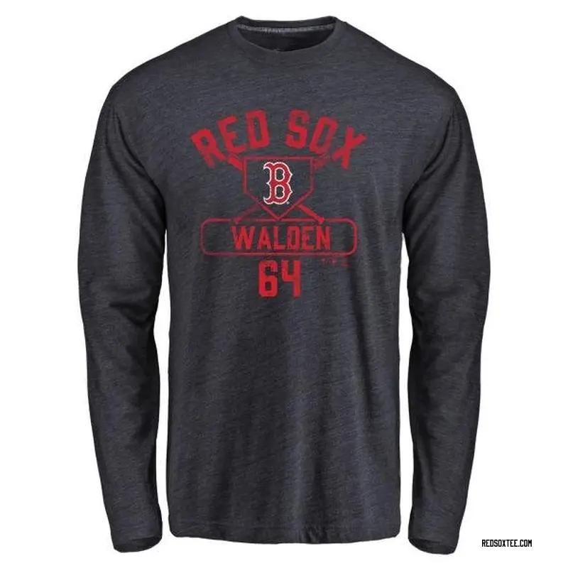 Marcus Walden Boston Red Sox Men's Navy Backer Long Sleeve T-Shirt 