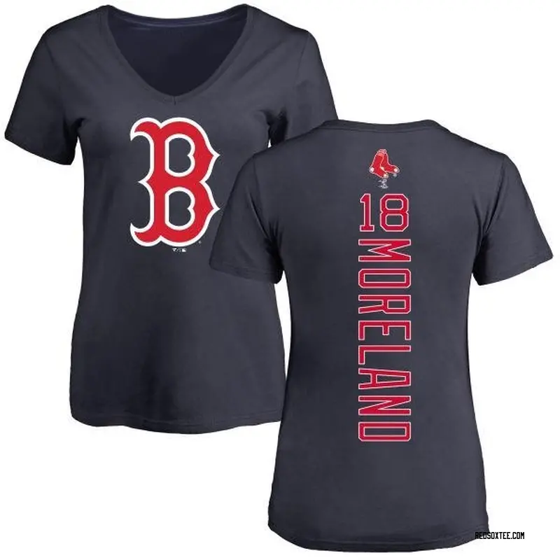 Mitch Moreland Boston Red Sox Women's Navy Backer Slim Fit T-Shirt 