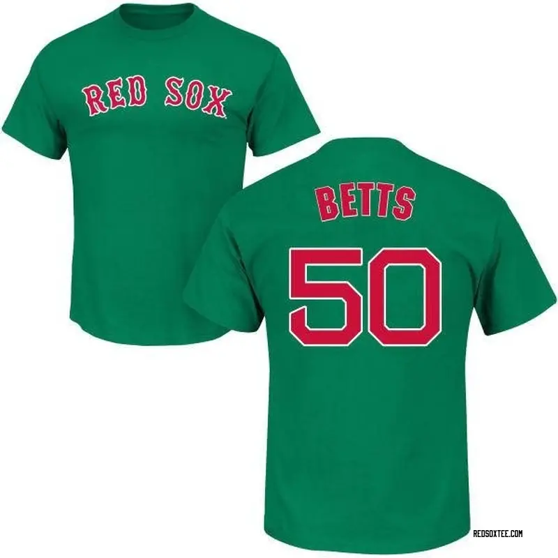 Mookie Betts Boston Red Sox Men's Green St. Patrick's Day Roster Name &  Number T-Shirt 
