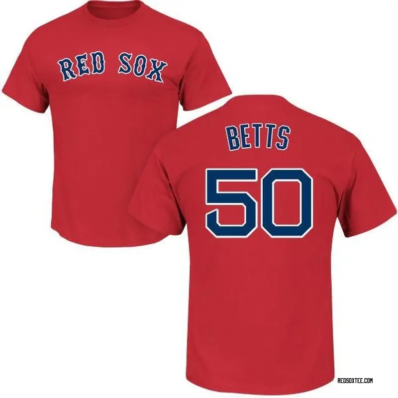 Mookie Betts Boston Red Sox Men's Scarlet Roster Name & Number T-Shirt 