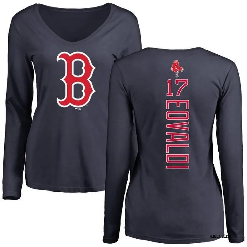 Nathan Eovaldi Boston Red Sox Women's Navy Backer Slim Fit Long