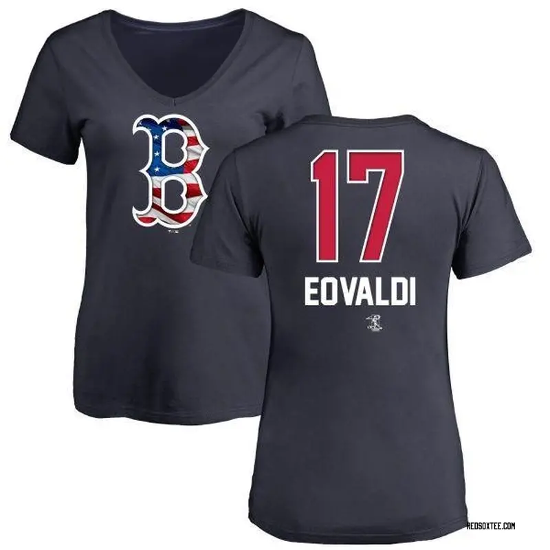 Women's Nathan Eovaldi Name & Number T-Shirt - Royal - Tshirtsedge