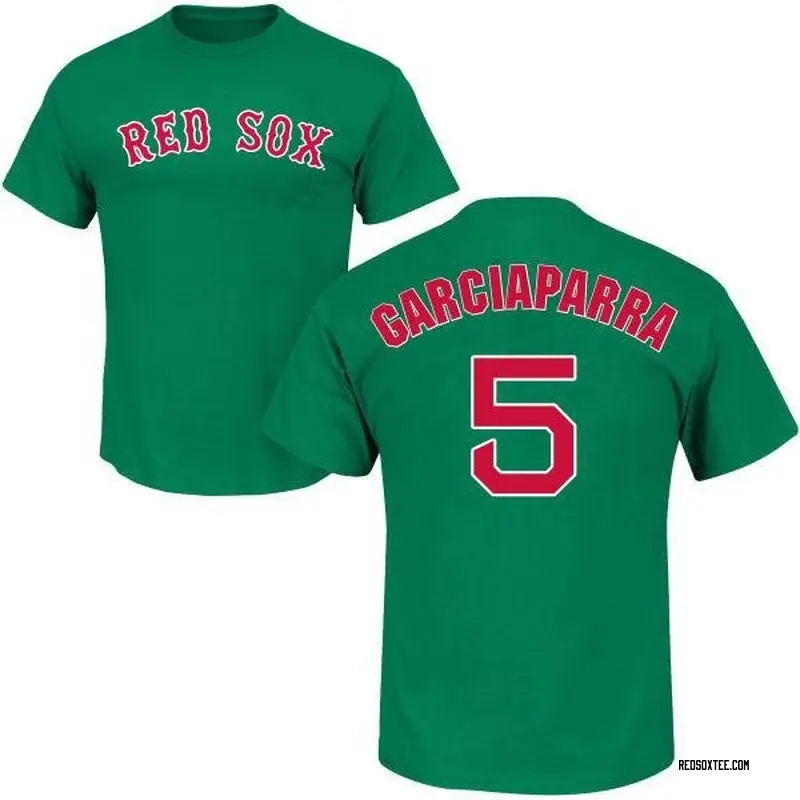 Nomar Garciaparra Boston Red Sox Men's Green St. Patrick's Day Roster Name  & Number T-Shirt 