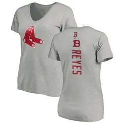 Pablo Reyes Boston Red Sox Women's Navy Backer Slim Fit Long Sleeve T-Shirt  