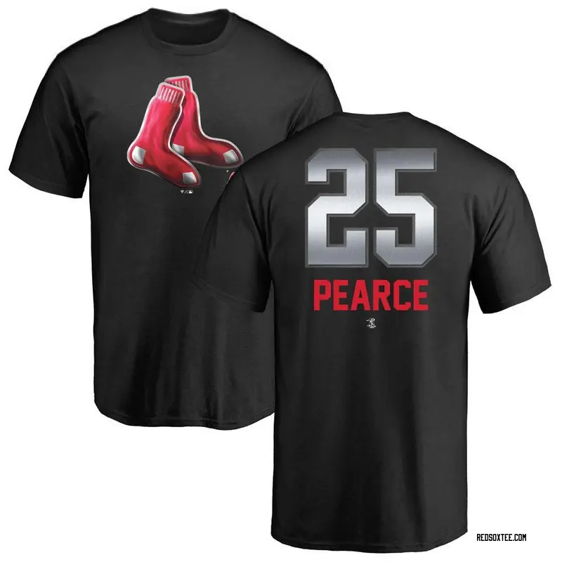 Steve Pearce Boston Red Sox Men's Black Midnight Mascot T-Shirt 