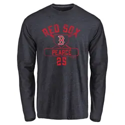 Steve Pearce Boston Red Sox Men's Navy Backer Long Sleeve T-Shirt 