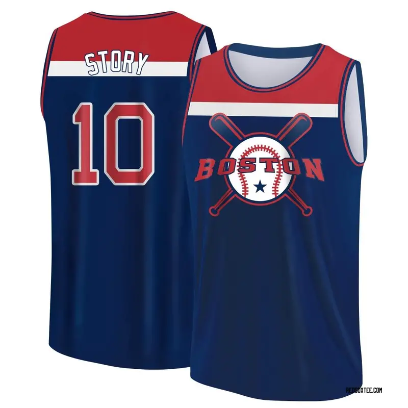 Trevor Story Boston Red Sox Youth Legend Navy/Red Baseball Tank Top