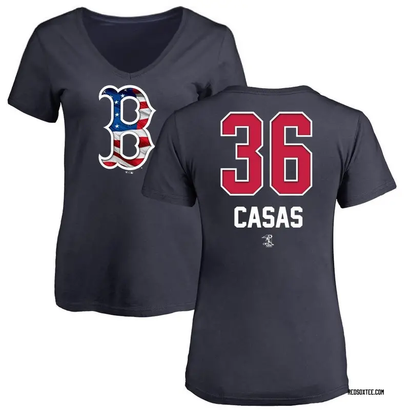 Triston Casas Boston Red Sox Women's Navy Roster Name & Number T