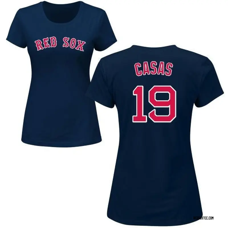 Triston Casas Boston Red Sox Men's Navy Name and Number Banner Wave T-Shirt  