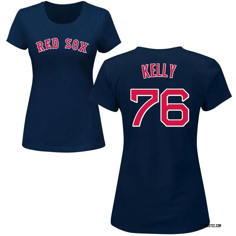 Zack Kelly Boston Red Sox Women's Navy Roster Name & Number T-Shirt 